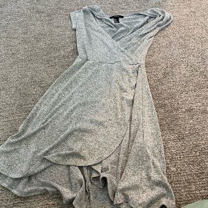 Gray cross over dress